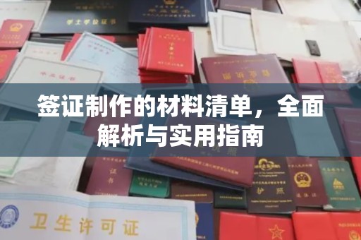 威县签证制作的材料清单，全面解析与实用指南