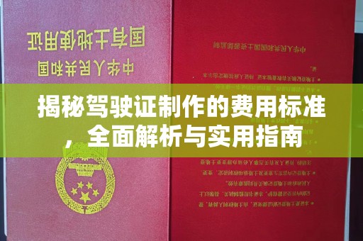 威县揭秘驾驶证制作的费用标准，全面解析与实用指南